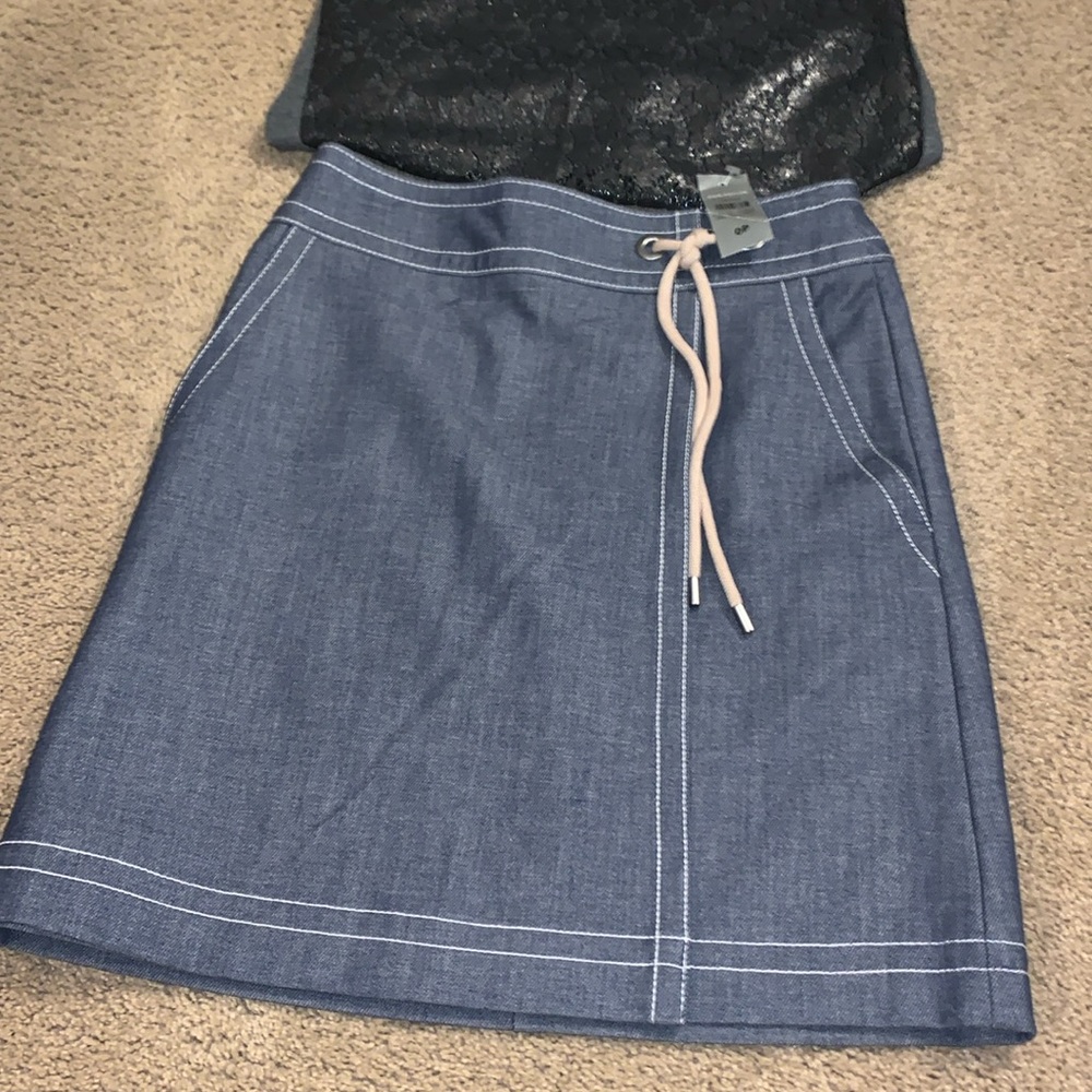Denim wrap skirt